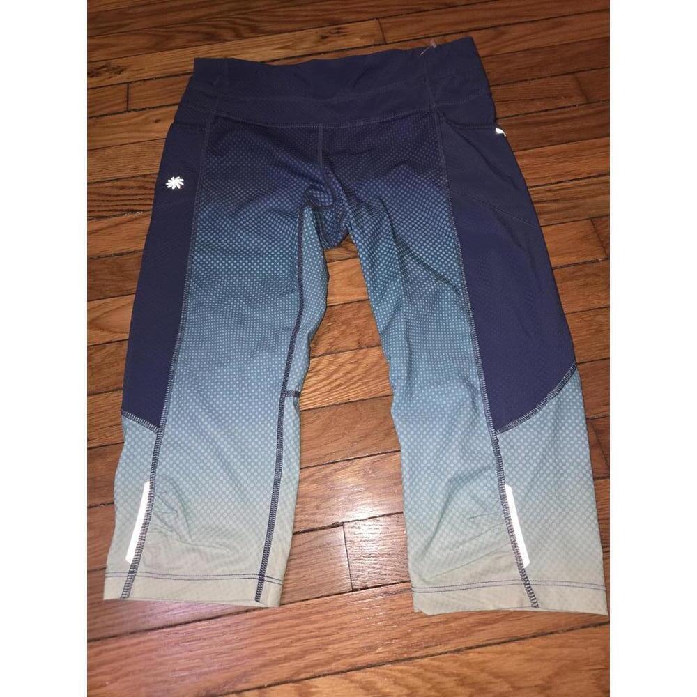 Athleta Women's Gradient Blue Capri Leggings Size S